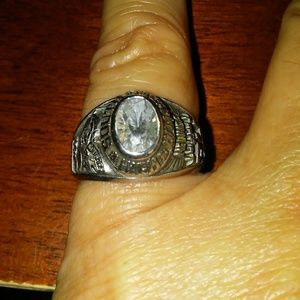 Solid sterling silver class ring